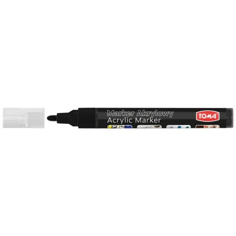 Marker specjalistyczny Toma akrylowy-czarny czarny 2,5mm okrągła końcówka (TO-402) Marker specjalistyczny Toma akrylowy-czarny czarny 2,5mm okrągła końcówka (TO-402)