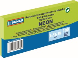 Notes samoprzylepny (karteczki) Donau Neon zielony 300k [mm:] 51x38 (7585011-06)