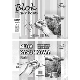 Blok rysunkowy Protos A4 biały 90g 20k
