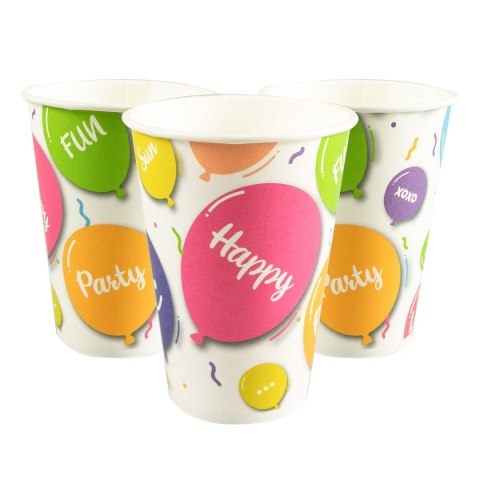 Kubek jednorazowy Arpex Happy Balloons! papier 200ml (DC5860) Kubek jednorazowy Arpex Happy Balloons! papier 200ml (DC5860)