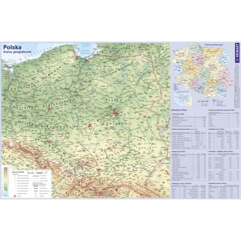 Podkład na biurko Demart Podkładka 3W-Polskapodział administracyjny mix gumowany plastik Podkład na biurko Demart Podkładka 3W-Polskapodział administracyjny mix gumowany plastik