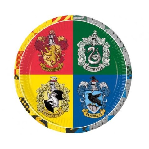 Talerz jednorazowy Godan Harry Potter Hogwarts Houses 8 szt. papier śr. 230mm 8 szt (93451) Talerz jednorazowy Godan Harry Potter Hogwarts Houses 8 szt. papier śr. 230mm 8 szt (93451)