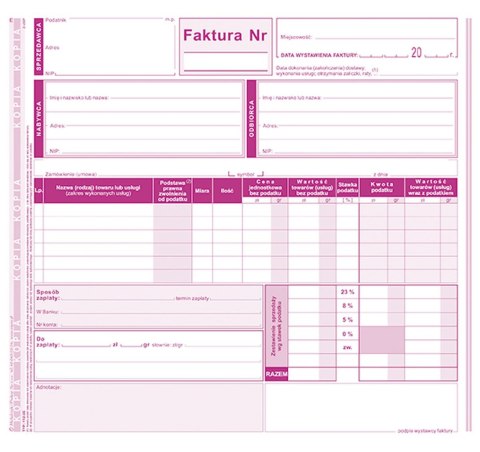 Druk offsetowy Michalczyk i Prokop faktura 2/3 A4 81k. (112-2E) Druk offsetowy Michalczyk i Prokop faktura 2/3 A4 81k. (112-2E)