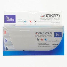 Marker suchościeralny Tetis marekery do tablic mix 3,0mm okrągła końcówka