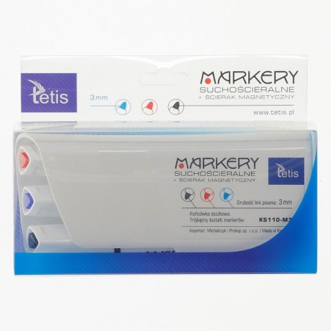 Marker suchościeralny Tetis marekery do tablic mix 3,0mm okrągła końcówka Marker suchościeralny Tetis marekery do tablic mix 3,0mm okrągła końcówka