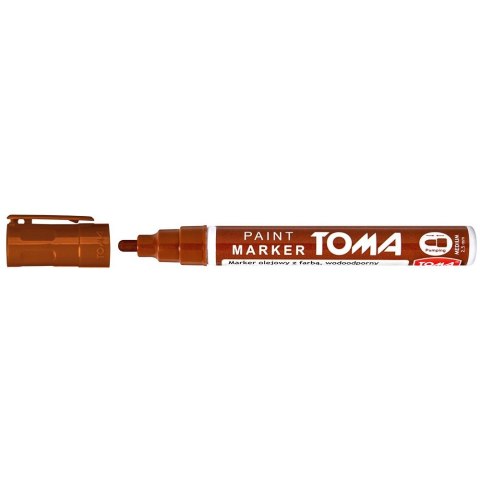 Marker olejowy Toma brązowy 2,5mm okrągła końcówka (TO-440 6 2) Marker olejowy Toma brązowy 2,5mm okrągła końcówka (TO-440 6 2)