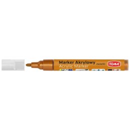 Marker specjalistyczny Toma akrylowy-pomarańczowy metaliczny pomarańczowy 2,5mm okrągła końcówka (TO-402)