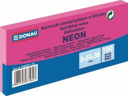 Notes samoprzylepny (karteczki) Donau Neon różowy 300k [mm:] 51x38 (7585011-16)