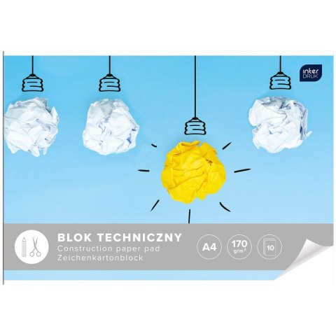 Blok techniczny Interdruk A4 biały 170g 10k (BLT) Blok techniczny Interdruk A4 biały 170g 10k (BLT)