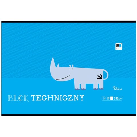 Blok techniczny Interdruk B&B KIDS A4 białe 240g 10k (BLTBB) Blok techniczny Interdruk B&B KIDS A4 białe 240g 10k (BLTBB)