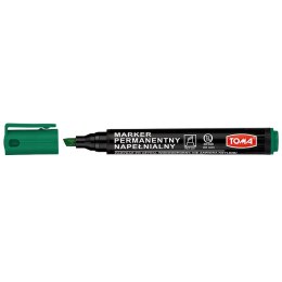 Marker permanentny Toma zielony 1,0-5,0mm ścięta końcówka