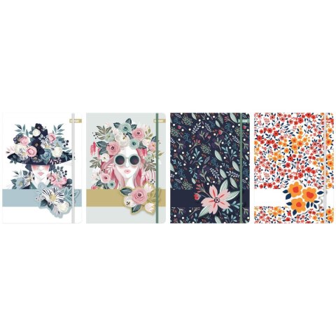 Teczka kartonowa na gumkę Flower A4 mix Beniamin Teczka kartonowa na gumkę Flower A4 mix Beniamin