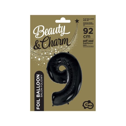 Balon foliowy Godan cyfra 9 CZARNA 45cal (FG-C85CZ9) Balon foliowy Godan cyfra 9 CZARNA 45cal (FG-C85CZ9)