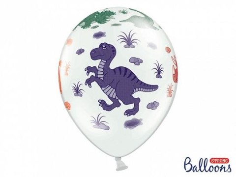 Balon gumowy Partydeco Dinozaury, Pastel Pure White biały 300mm 20cal (SB14P-159-008-6) Balon gumowy Partydeco Dinozaury, Pastel Pure White biały 300mm 20cal (SB14P-159-008-6)