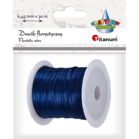 Drucik florystyczny Titanum Craft-Fun Series 0,45mm x 30m niebieski (PJ499) Drucik florystyczny Titanum Craft-Fun Series 0,45mm x 30m niebieski (PJ499)