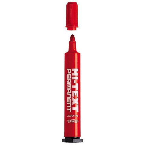 Marker permanentny Fibracolor Hi-Text 830/PB czerwony 1,0-5,0mm ścięta końcówka Marker permanentny Fibracolor Hi-Text 830/PB czerwony 1,0-5,0mm ścięta końcówka