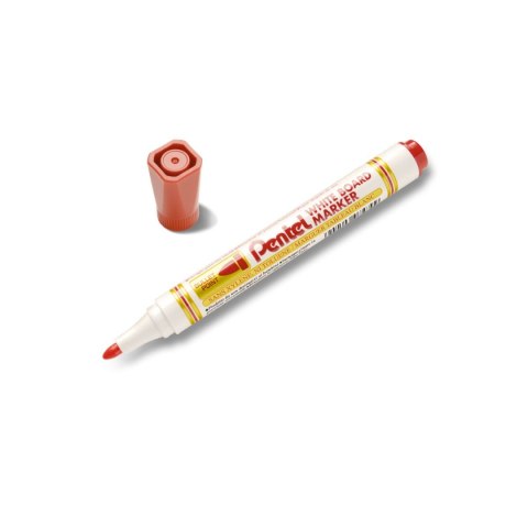 Marker suchościeralny Pentel czerwony 1,9mm okrągła końcówka Marker suchościeralny Pentel czerwony 1,9mm okrągła końcówka