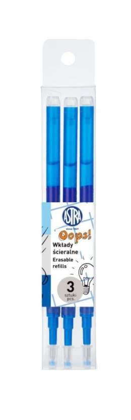 Wkład do długopisu wymazywalny Astra OOPS! wymazywalny niebieski 0,6mm