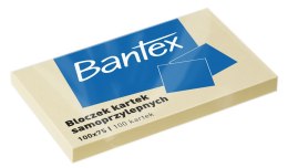 Notes samoprzylepny (karteczki) Bantex 100x75 żółty 100k [mm:] 100x75 (400086387)