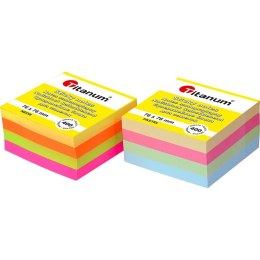 Notes samoprzylepny (karteczki) Titanum mix pastelowy 400k [mm:] 76x76 (SF-02)