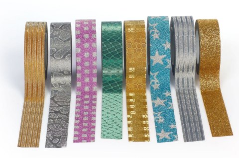 Taśma ozdobna Taśma dekoracyjny glamour disp.24szt. 15x10 [mm x m] mix Astra Creativo