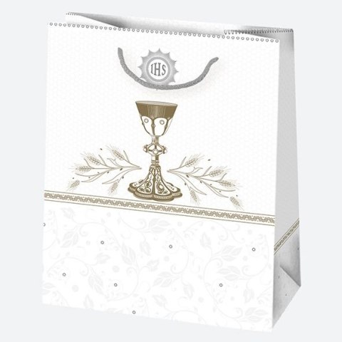 Torba prezentowa torba ozdobna komunia brokat A5 [mm:] 190x230x 105 Pol-mak (t4b)