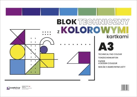 Blok techniczny Wektor kolor A3 mix 160g 10k