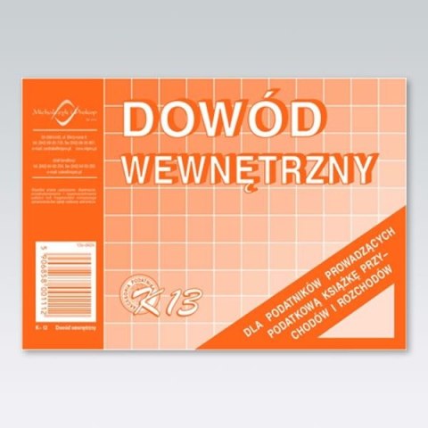 Druk offsetowy Michalczyk i Prokop Dowód wewnętrzny A6 50k. (K-13) Druk offsetowy Michalczyk i Prokop Dowód wewnętrzny A6 50k. (K-13)