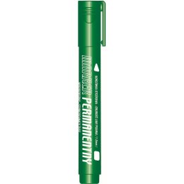 Marker permanentny Tetis zielony 1-2mm okrągła końcówka (KM102-ZO)