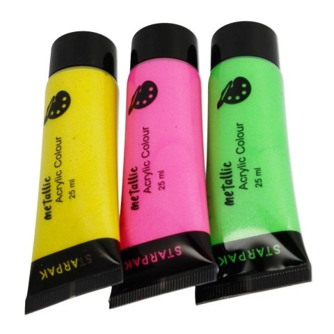 Farba akrylowa Starpak 8kolx 25ml, metalik kolor: mix 25ml (484980) Farba akrylowa Starpak 8kolx 25ml, metalik kolor: mix 25ml (484980)