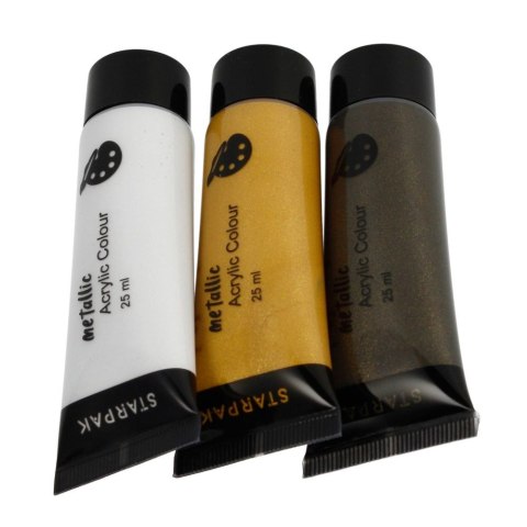Farba akrylowa Starpak 8kolx 25ml, metalik kolor: mix 25ml (484980) Farba akrylowa Starpak 8kolx 25ml, metalik kolor: mix 25ml (484980)