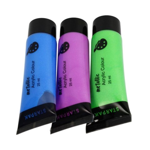 Farba akrylowa Starpak 8kolx 25ml, metalik kolor: mix 25ml (484980) Farba akrylowa Starpak 8kolx 25ml, metalik kolor: mix 25ml (484980)
