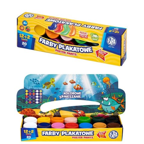Farby plakatowe Astra kolor: mix 20ml 12 kolor. (301123045) Farby plakatowe Astra kolor: mix 20ml 12 kolor. (301123045)