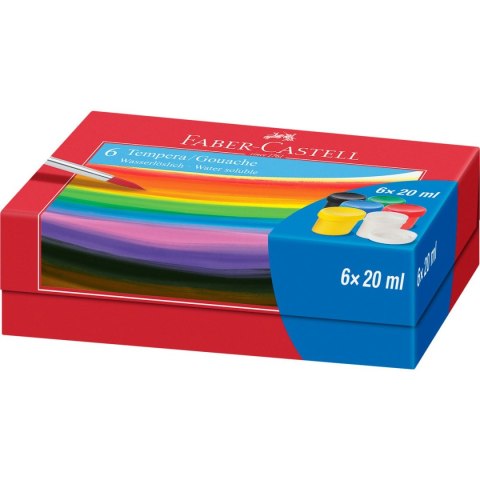 Farby plakatowe Faber Castell kolor: różne 20ml 6 kolor. (121040 FC) Farby plakatowe Faber Castell kolor: różne 20ml 6 kolor. (121040 FC)