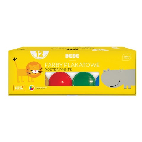 Farby plakatowe Noster BB KIDS 12kolx20ml kolor: mix 20ml 12 kolor. (5902277334145) Farby plakatowe Noster BB KIDS 12kolx20ml kolor: mix 20ml 12 kolor. (5902277334145)