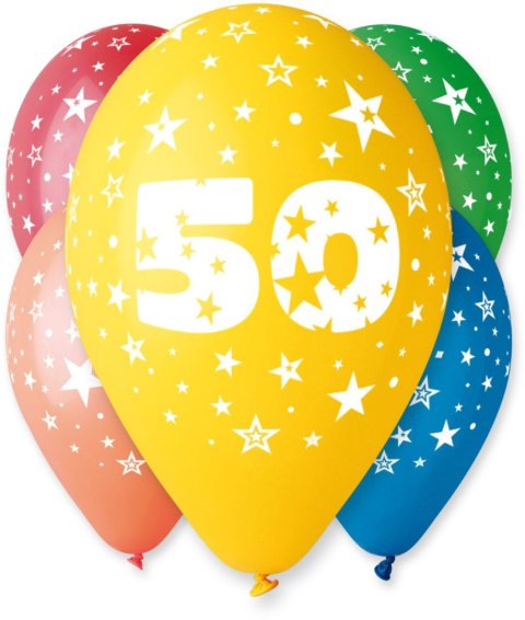 Balon gumowy Godan Z NADRUKIEM 5 szt mix 12cal (GS110/50) Balon gumowy Godan Z NADRUKIEM 5 szt mix 12cal (GS110/50)