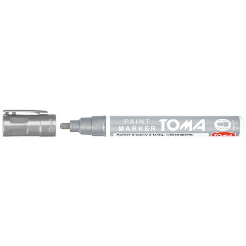 Marker olejowy Toma srebrny 2,5mm okrągła końcówka (TO-440 9 4)