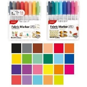 Marker permanentny Monami Fabric Marker mix okrągła końcówka (20500055250)
