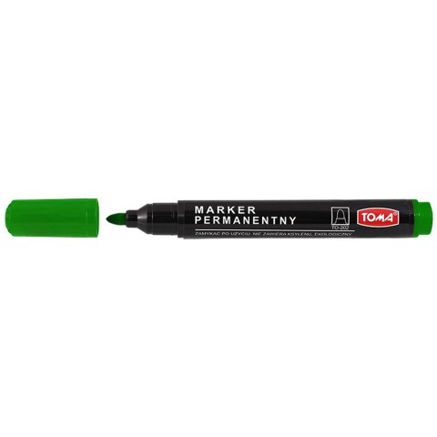 Marker permanentny Toma zielony okrągła końcówka Marker permanentny Toma zielony okrągła końcówka