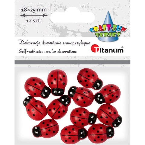 Ozdoba drewniana Titanum Craft-Fun Series drewniane biedronki (18x25mm) Ozdoba drewniana Titanum Craft-Fun Series drewniane biedronki (18x25mm)
