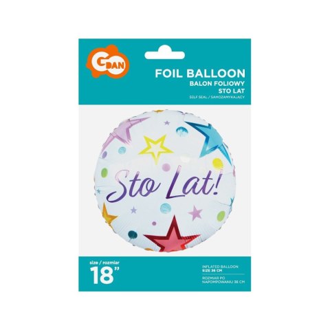 Balon foliowy Sto Lat 18 cali 18cal Godan (FG-ODSL) Balon foliowy Sto Lat 18 cali 18cal Godan (FG-ODSL)