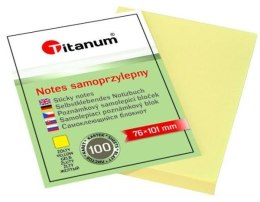 Notes samoprzylepny (karteczki) Titanum żółty 100k [mm:] 76x101 (S-2002)