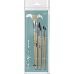 Pędzel drewniane 5902277327796 Interdruk (6 sztuki)