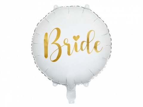 Balon foliowy Bride 45 cm, biały 18cal Partydeco (FB138)