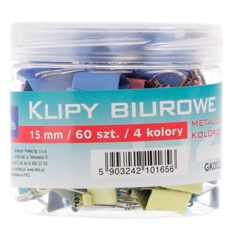 Klip Tetis pastelowy 15mm mix (GK002-A) Klip Tetis pastelowy 15mm mix (GK002-A)