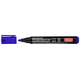 Marker permanentny Toma niebieski 1,0-5,0mm okrągła końcówka