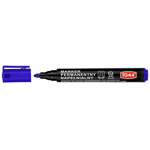 Marker permanentny Toma niebieski 1,0-5,0mm okrągła końcówka