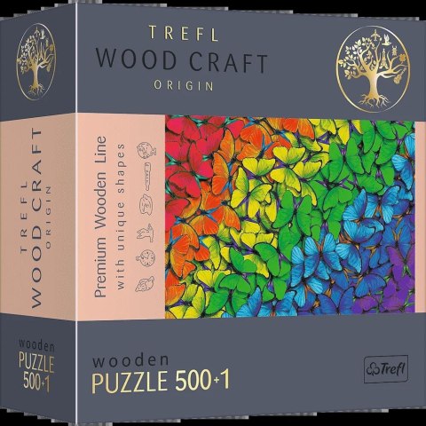 Puzzle przestrzenne Trefl drewniane Tęczowe motyle 501 el. (20159) Puzzle przestrzenne Trefl drewniane Tęczowe motyle 501 el. (20159)