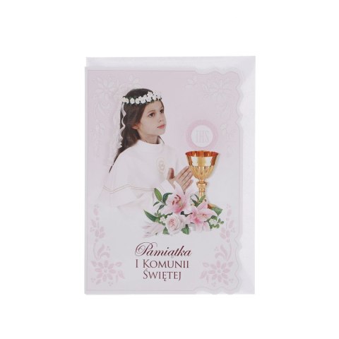 Kartka składana brokat komunia B6 (5902221800207) Kartka składana brokat komunia B6 (5902221800207)