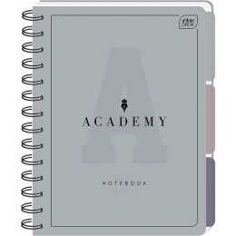 Kołozeszyt (kołobrulion) Interdruk ACADEMY A5 100 # PP A5 100k. 90g krata [mm:] 220 (z przekładkami)
